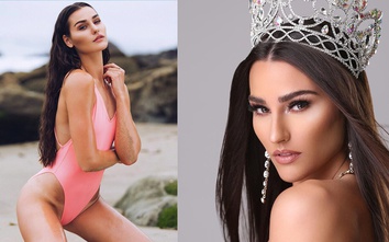 Mê mẩn đường cong nuột nà của người đẹp Mỹ đăng quang Hoa hậu Trái đất 2020