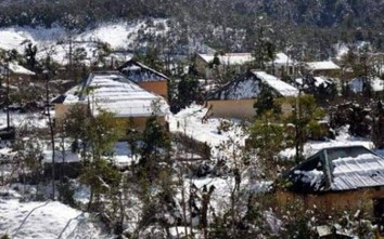 Cận cảnh tuyết rơi hiếm gặp ở Lào Cai