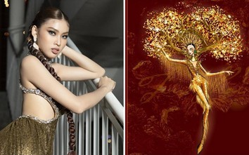 Á hậu Ngọc Thảo mang quốc phục như cây bonsai thi Miss Grand International?
