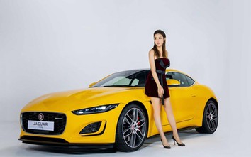 Vẻ đẹp quyến rũ của Á hậu Huyền My bên xế sang Jaguar F-Type 2021