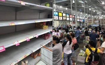 Sợ Covid-19, dân Đài Loan vét sạch thực phẩm, giấy vệ sinh tại các siêu thị
