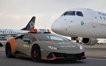 Sử dụng siêu xe Lamborghini chỉ để dẫn đường cho máy bay