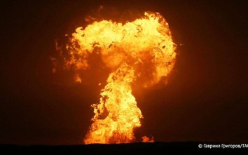Video: Vụ nổ kinh hoàng như bom nguyên tử xảy ra ở Biển Caspi