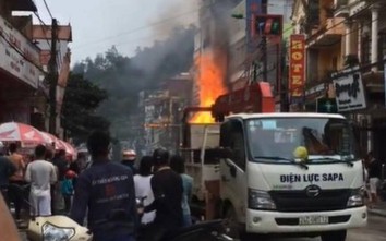Vụ cháy lớn cửa hàng gas ở SaPa: Hai cháu nhỏ thoát chết nhờ cẩu điện lực
