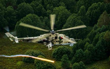 Chùm ảnh trực thăng Mi-24 của Không quân Nga tập trận ở Smolensk
