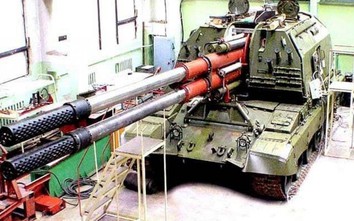 Lộ hình ảnh pháo hai nòng trên khung gầm xe tăng Armata