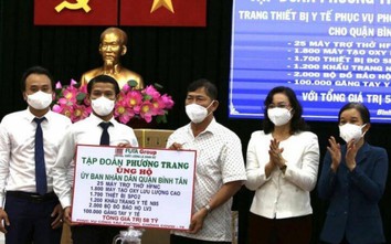 Tập đoàn Phương Trang tặng hàng nghìn thiết bị y tế cho quận Bình Tân