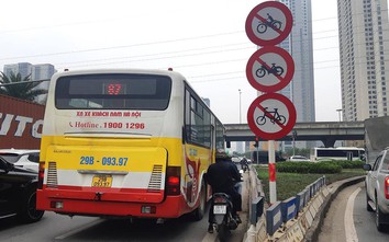 CSGT đề xuất bỏ biển cấm xe máy nút giao đại lộ Thăng Long- Trần Duy Hưng