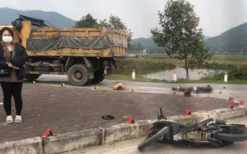 Tai nạn ở Nghệ An: Đôi nam nữ tử vong thương tâm sau va chạm xe tải