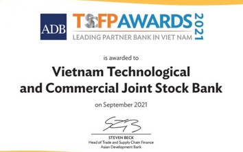 Techcombank được ADB trao tặng “Ngân hàng đối tác hàng đầu tại Việt Nam”