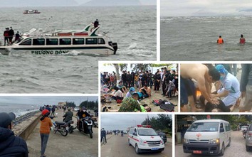 Chìm tàu 13 người chết ở Quảng Nam, mong phép màu đến với 4 người mất tích