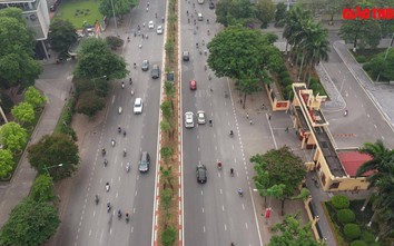 Ngắm đường Hoàng Quốc Việt mở rộng từ 4 lên 6 làn xe thông thoáng