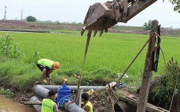 Cưỡng chế di dời 800m ống ngầm dự án kênh nối sông Đáy - Ninh Cơ