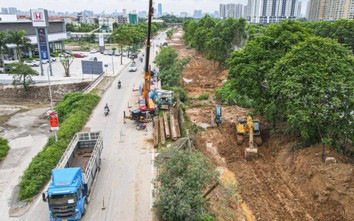 Cận cảnh dự án cấp nước sông Đà thi công làm nứt đường, mất ATGT