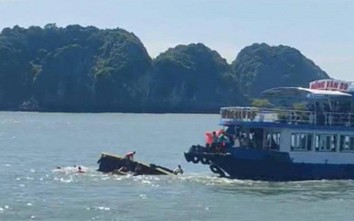 Tàu chuyển tải chở 12 khách du lịch bị chìm ở Hải Phòng, 1 phụ nữ tử vong
