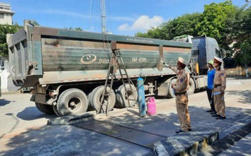 Ninh Bình: Cương quyết cưỡng chế cắt thành thùng hàng loạt xe tải vi phạm