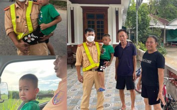 CSGT Nghệ An giúp cháu bé 6 tuổi đi lạc 4km về nhà