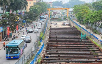 Thi công ga ngầm metro Nhổn-ga Hà Nội trở lại trong tháng 9/2022