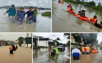 Công an Nghệ An đội mưa giúp dân chạy lũ, bảo vệ tài sản