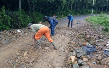 Khẩn cấp khắc phục hư hỏng trên nhiều tuyến đường miền núi Thanh Hoá
