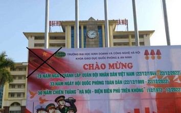 Bộ GD&ĐT yêu cầu báo cáo khẩn vụ in pano có phông nền cờ Trung Quốc