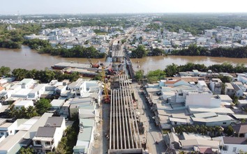 Tăng tốc thi công trên cầu Long Kiểng