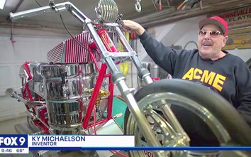 Người đàn ông Mỹ chế tạo chiếc xe máy chạy bằng bia
