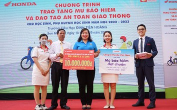HEAD Sơn Minh trao gần 800 MBH cho học sinh Trường tiểu học Đinh Tiên Hoàng