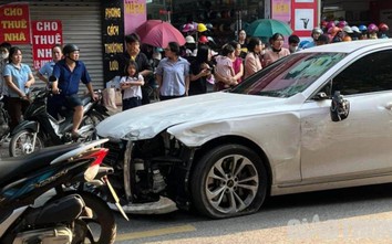 Tai nạn ô tô tông hàng loạt xe máy ở Hải Dương, nhiều người bị thương