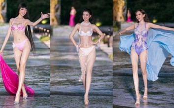 43 nhan sắc nóng bỏng trình diễn bikini màu tím biếc trên bãi biển