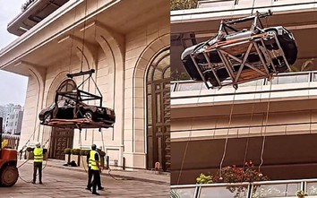 Tỷ phú Trung Quốc cẩu xe Rolls-Royce lên căn hộ tầng 44 để ngắm