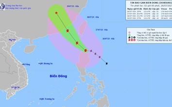 Chịu tác động của bão Doksuri, biển Đông sóng lớn, gió giật cấp 17