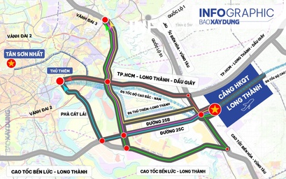 7 hướng tuyến kết nối Cảng hàng không quốc tế Long Thành và TP.HCM
