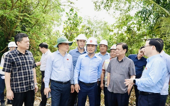 Đoàn công tác Quốc hội khảo sát thực địa dự án đường Hồ Chí Minh tại An Giang