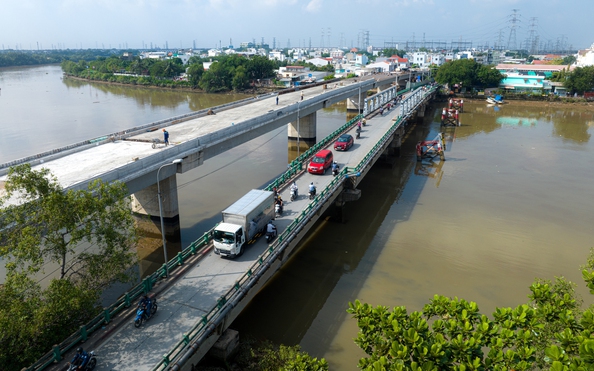 Cận cảnh cầu Phước Long sắp thông w88 sau nhiều năm lỡ hẹn
