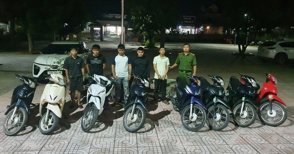 Nghệ An: Bắt giữ nhóm 5 đối tượng trộm cắp xe máy