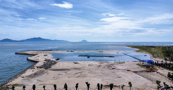 Kiểm tra công trình bê tông "mọc" ở cửa biển Đà Nẵng