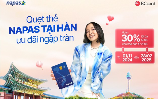 Ưu đãi tới 30% khi thanh toán thẻ NAPAS Agribank tại Hàn Quốc