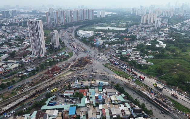 Ngắm đại công trường An Phú từ trên cao: Các trục giao thông lớn đang nối nhịp