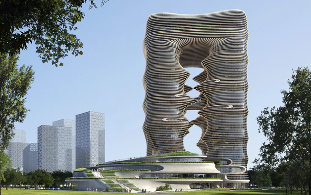 Trung Quốc: Độc lạ kiến trúc tòa nhà “tách đôi" tại Thâm Quyến