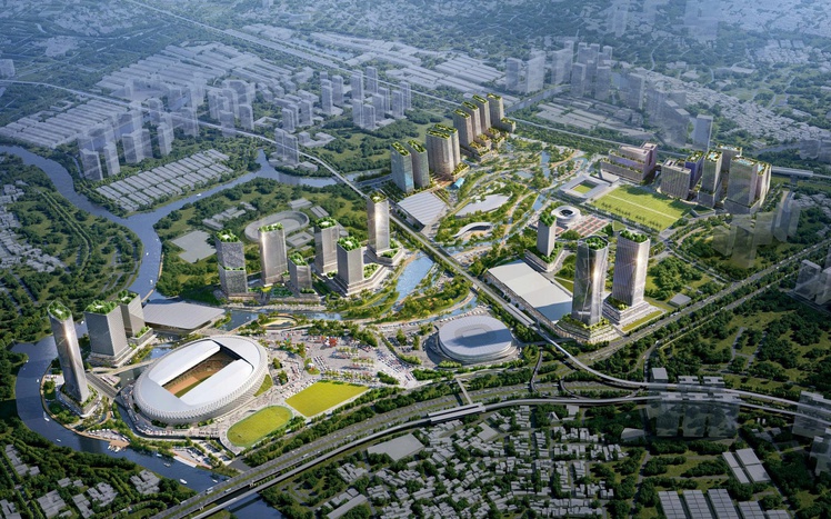 Ngắm phối cảnh hoành tráng của Khu liên hợp thể dục thể thao Quốc gia Rạch Chiếc